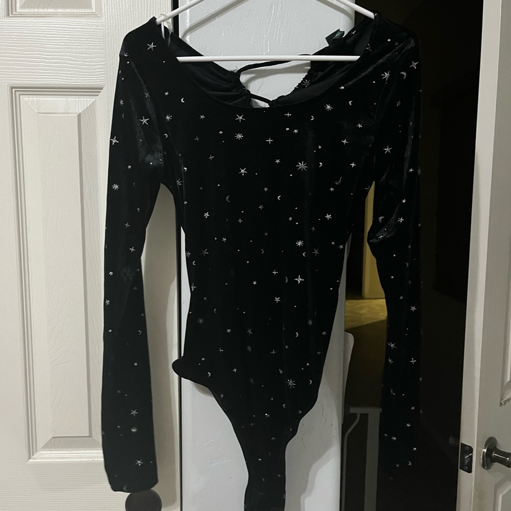 Black galaxy bodysuit
